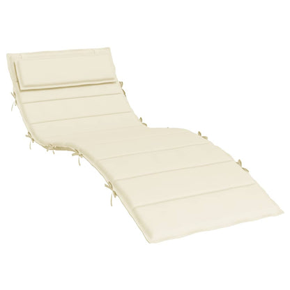 Sun Lounger Cushion Cream 70.9"x23.6"x1.6" Oxford Fabric