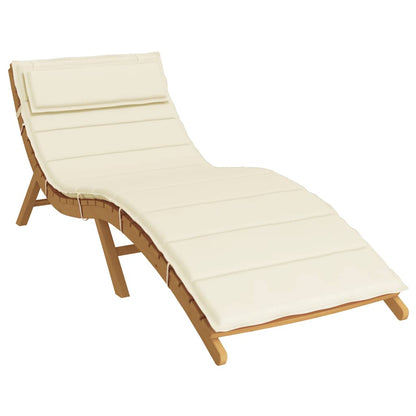 Sun Lounger Cushion Cream 70.9"x23.6"x1.6" Oxford Fabric