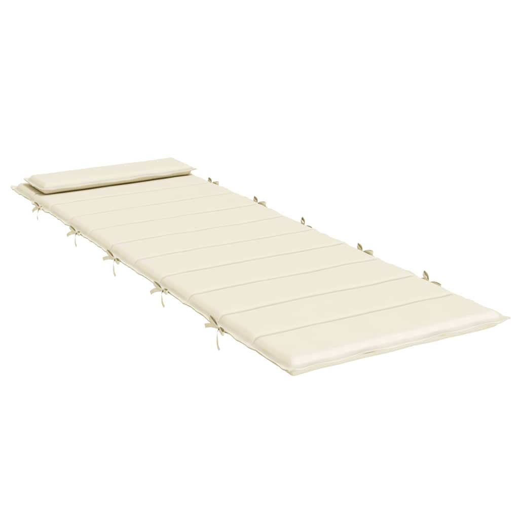 Sun Lounger Cushion Cream 70.9"x23.6"x1.6" Oxford Fabric