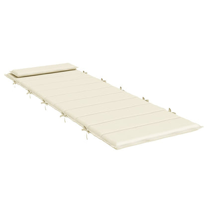 Sun Lounger Cushion Cream 70.9"x23.6"x1.6" Oxford Fabric