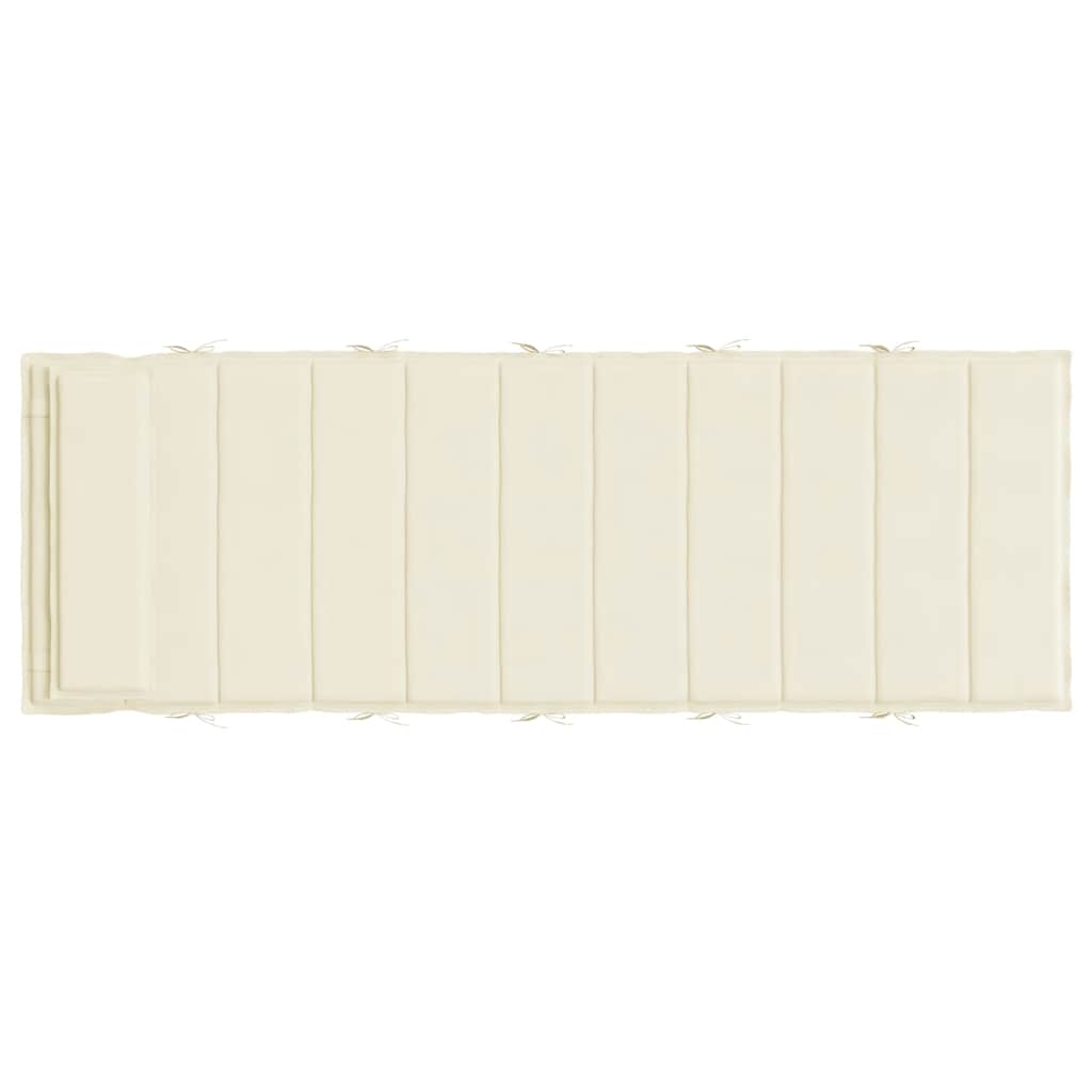 Sun Lounger Cushion Cream 70.9"x23.6"x1.6" Oxford Fabric