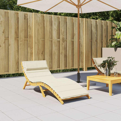 Sun Lounger Cushion Cream 70.9"x23.6"x1.6" Oxford Fabric
