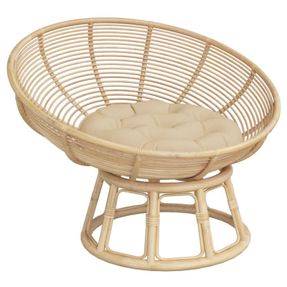 Round Cushion Beige Ø 60 x11 cm Oxford Fabric