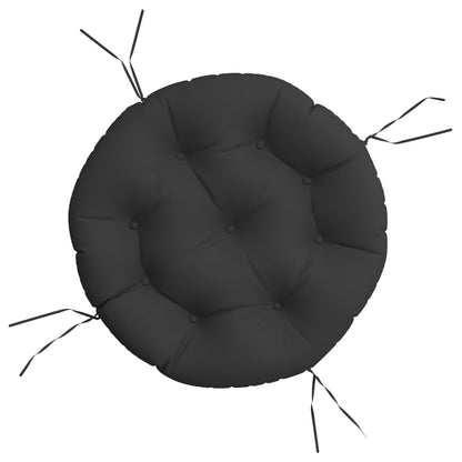 Round Cushion Black Ø 60 x11 cm Oxford Fabric