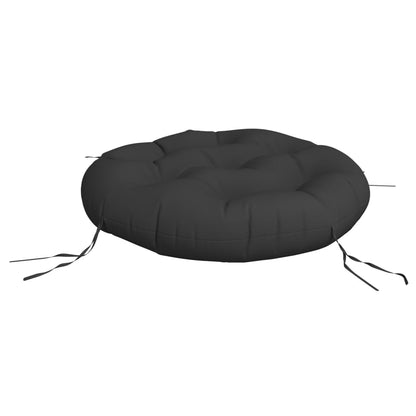 Round Cushion Black Ø 60 x11 cm Oxford Fabric