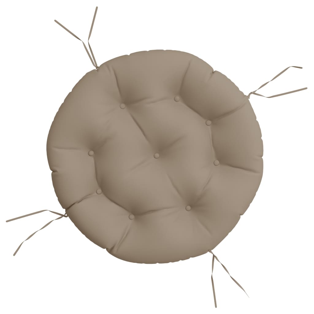 Round Cushion Taupe Ø 60 x11 cm Oxford Fabric