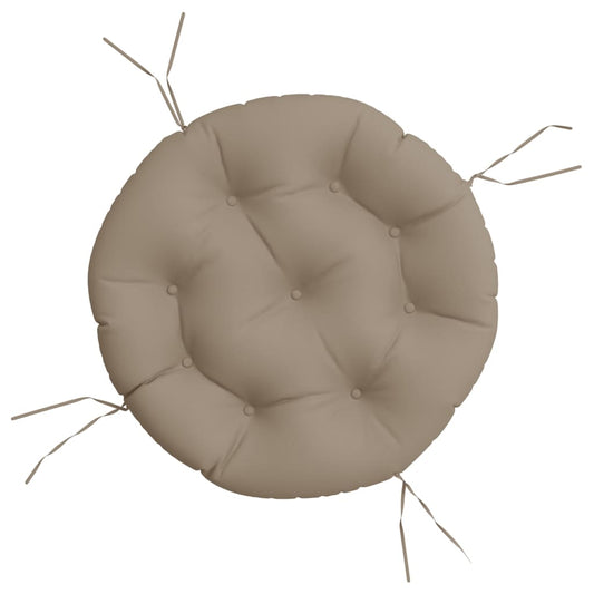 Round Cushion Taupe Ø 60 x11 cm Oxford Fabric