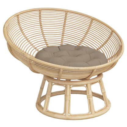 Round Cushion Taupe Ø 60 x11 cm Oxford Fabric