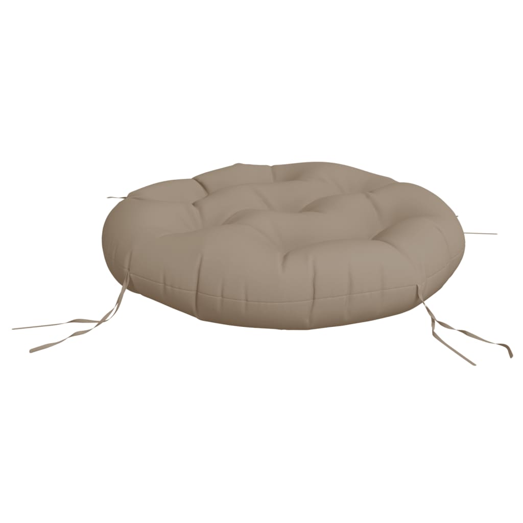 Round Cushion Taupe Ø 60 x11 cm Oxford Fabric