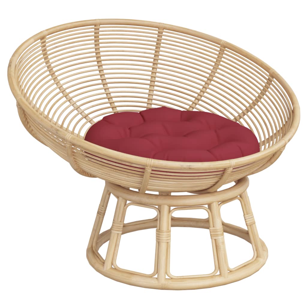 Round Cushion Wine Red Ø 60 x11 cm Oxford Fabric