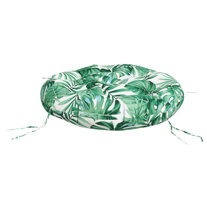 Round Cushion Leaf Pattern Ø 60 x11 cm Oxford Fabric