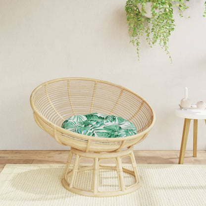 Round Cushion Leaf Pattern Ø 60 x11 cm Oxford Fabric