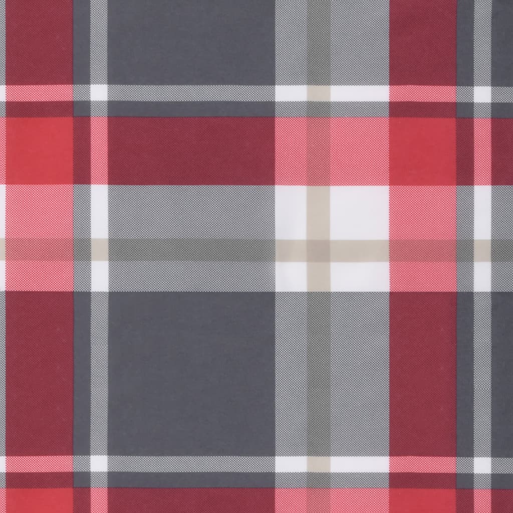 Round Cushion Red Check Pattern Ø 60 x11 cm Oxford Fabric