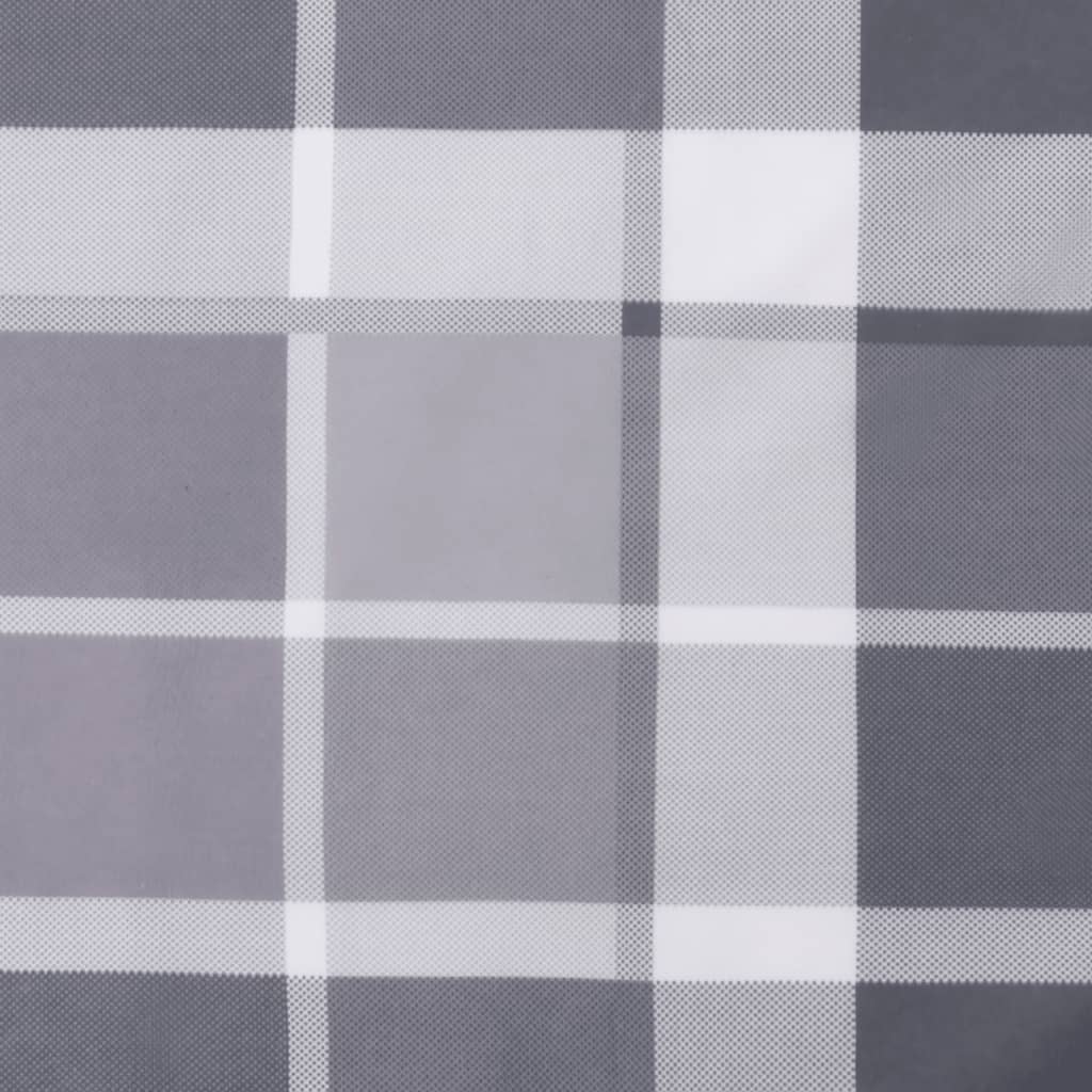 Round Cushion Grey Check Pattern Ø 60 x11 cm Oxford Fabric