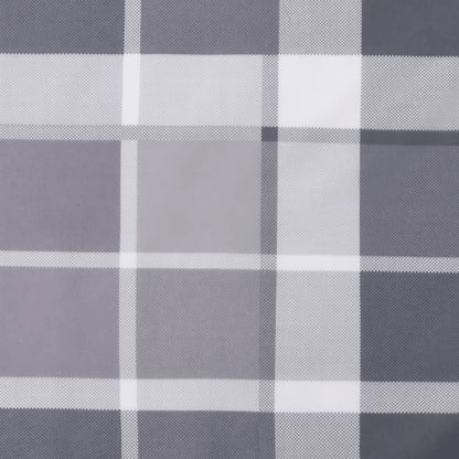 Round Cushion Grey Check Pattern Ø 60 x11 cm Oxford Fabric
