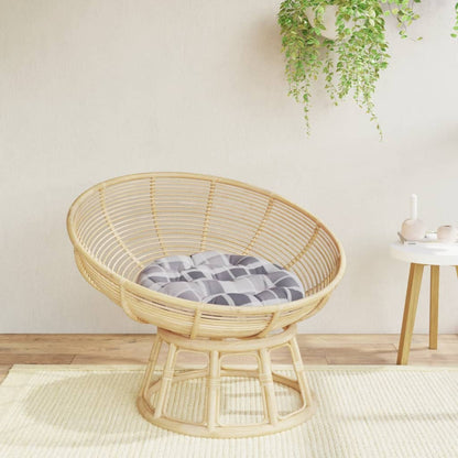 Round Cushion Grey Check Pattern Ø 60 x11 cm Oxford Fabric