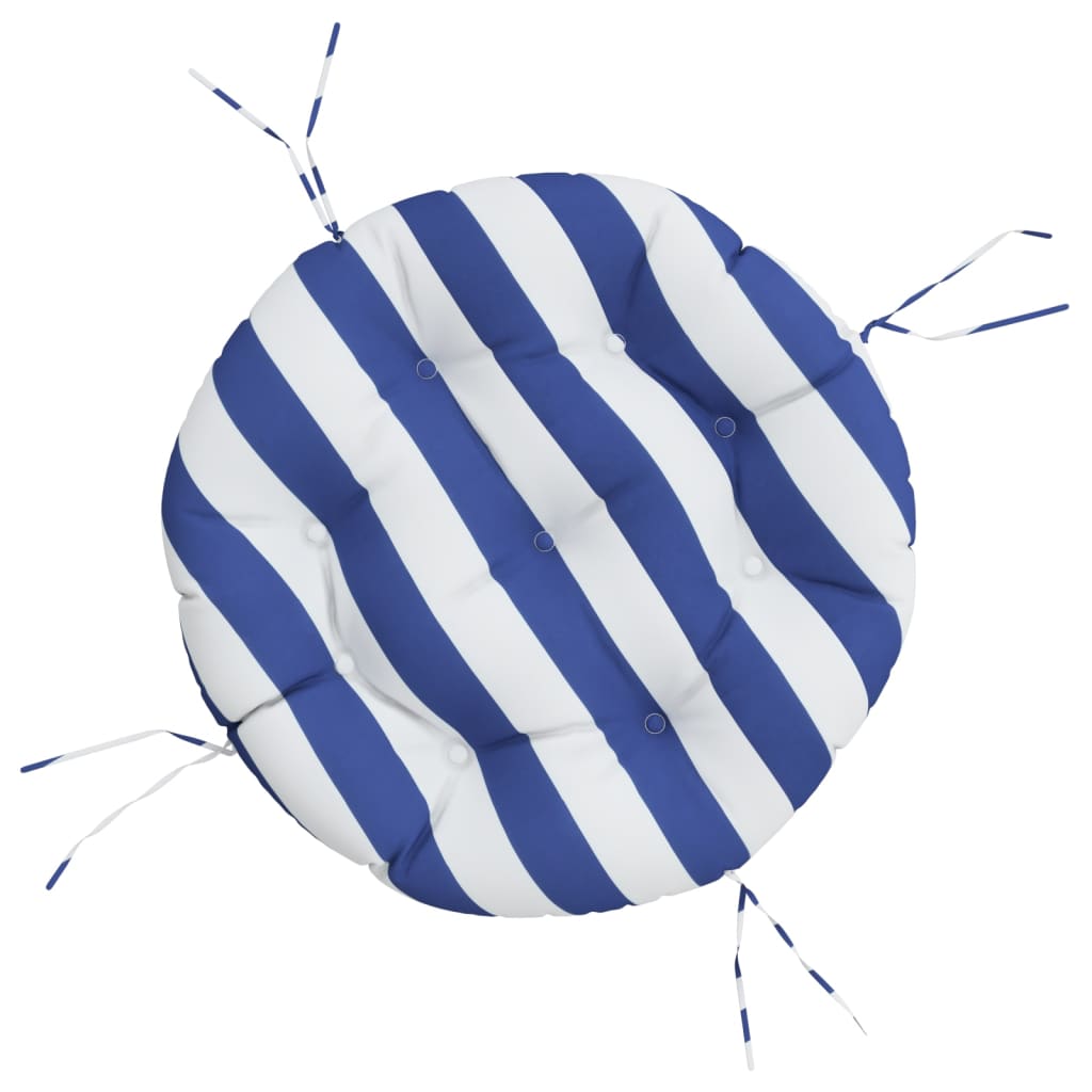 Round Cushion Blue&White Stripe Ø 60 x11 cm Oxford Fabric