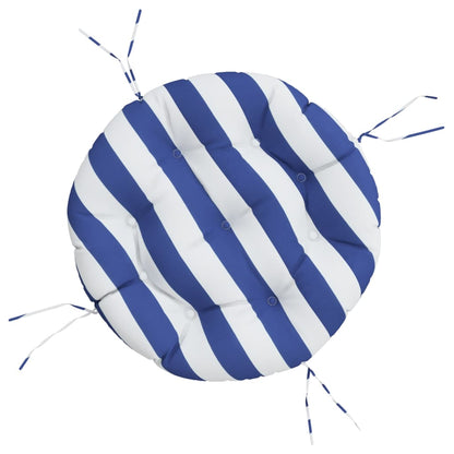 Round Cushion Blue&White Stripe Ø 60 x11 cm Oxford Fabric