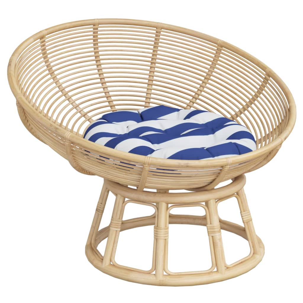 Round Cushion Blue&White Stripe Ø 60 x11 cm Oxford Fabric