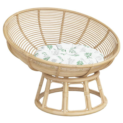 Round Cushion Leaf Pattern Ø 60 x11 cm Oxford Fabric