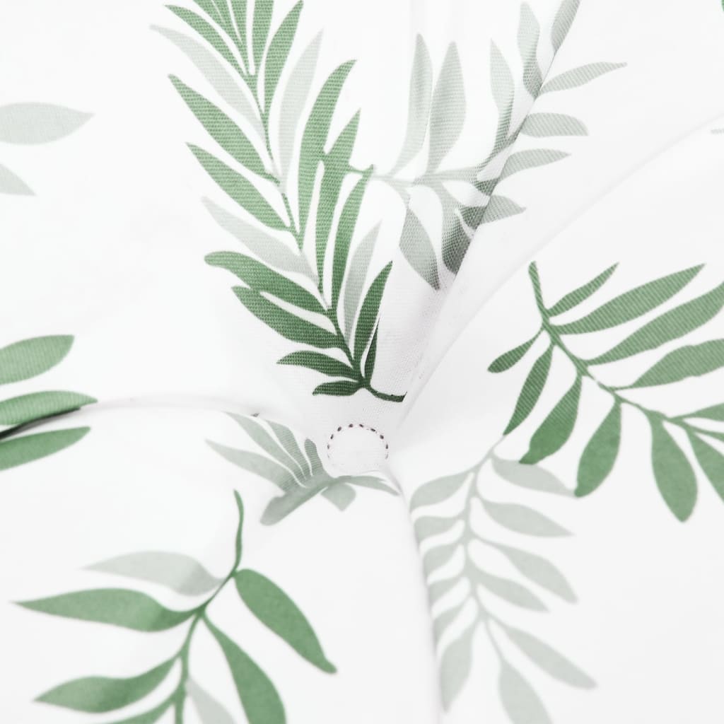 Round Cushion Leaf Pattern Ø 60 x11 cm Oxford Fabric