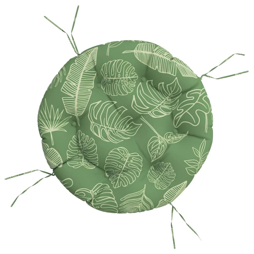 Round Cushion Leaf Pattern Ø 60 x11 cm Oxford Fabric