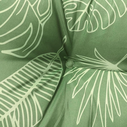 Round Cushion Leaf Pattern Ø 60 x11 cm Oxford Fabric