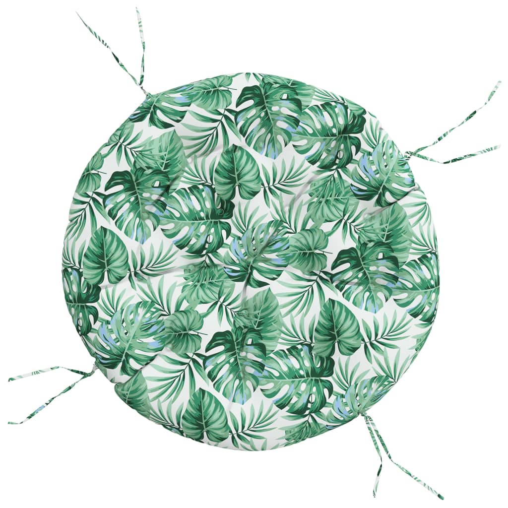 Round Cushion Leaf Pattern Ø 100 x11 cm Oxford Fabric