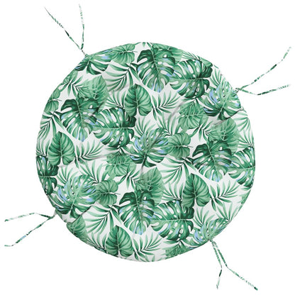Round Cushion Leaf Pattern Ø 100 x11 cm Oxford Fabric