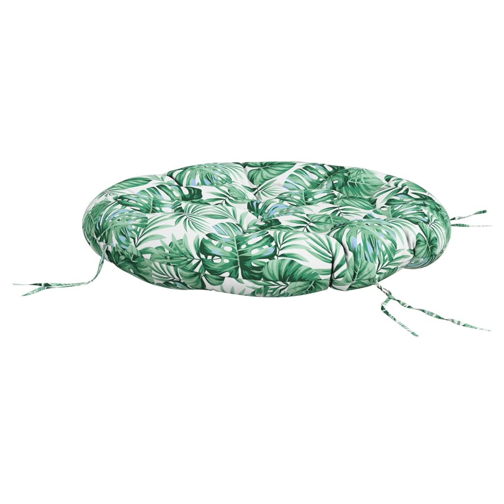 Round Cushion Leaf Pattern Ø 100 x11 cm Oxford Fabric