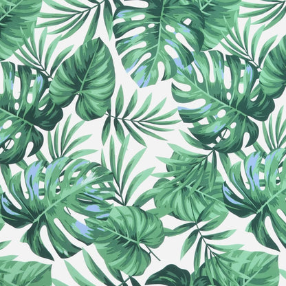 Round Cushion Leaf Pattern Ø 100 x11 cm Oxford Fabric