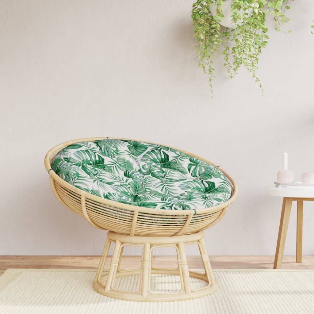 Round Cushion Leaf Pattern Ø 100 x11 cm Oxford Fabric