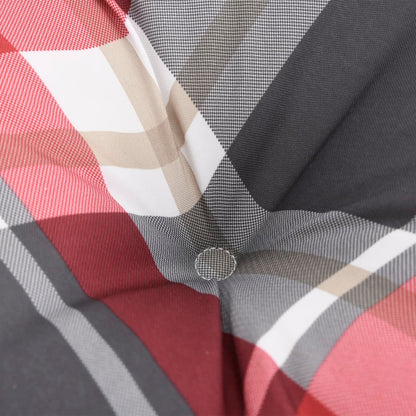 Round Cushion Red Check Pattern Ø 100 x11 cm Oxford Fabric
