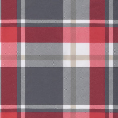 Round Cushion Red Check Pattern Ø 100 x11 cm Oxford Fabric