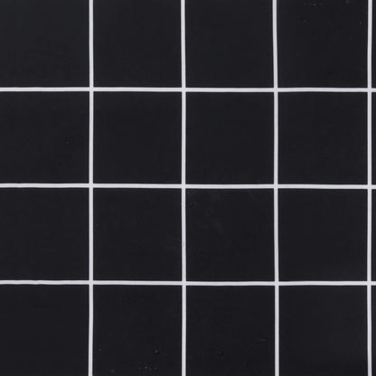 Round Cushion Black Check Pattern Ø 100 x11 cm Oxford Fabric