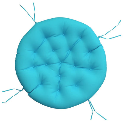 Round Cushion Turquoise Ø 100 x11 cm Oxford Fabric
