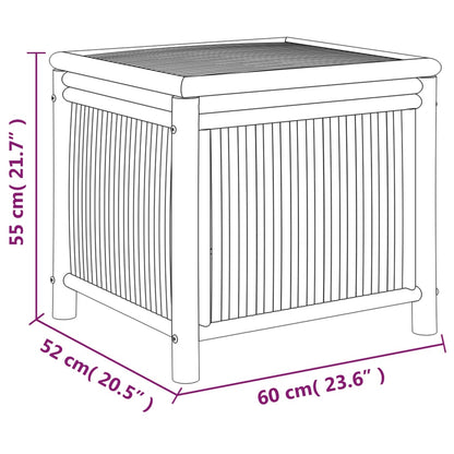 Garden Storage Box 60x52x55cm Bamboo