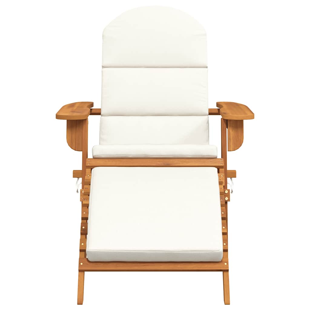 Adirondack Patio Chair with Footrest Solid Wood Acacia