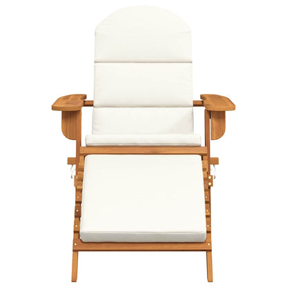 Adirondack Patio Chair with Footrest Solid Wood Acacia