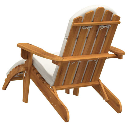 Adirondack Patio Chair with Footrest Solid Wood Acacia