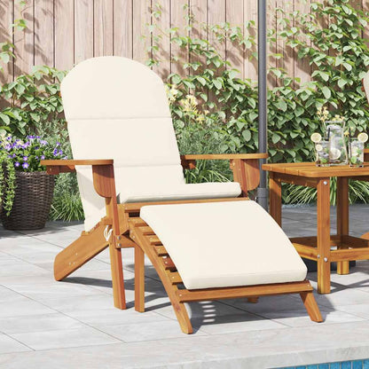 Adirondack Patio Chair with Footrest Solid Wood Acacia