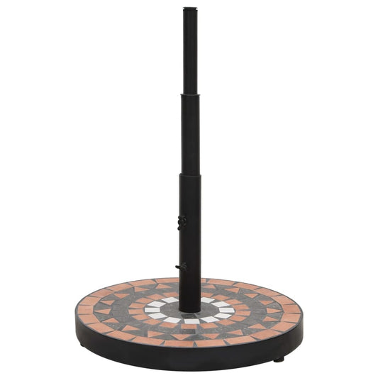 Parasol Base Terracotta and White Round 12 kg