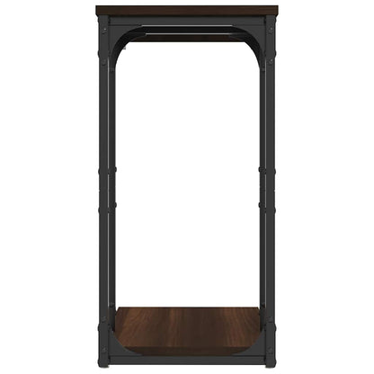 Side Table Brown Oak 40x30x60 cm Engineered Wood