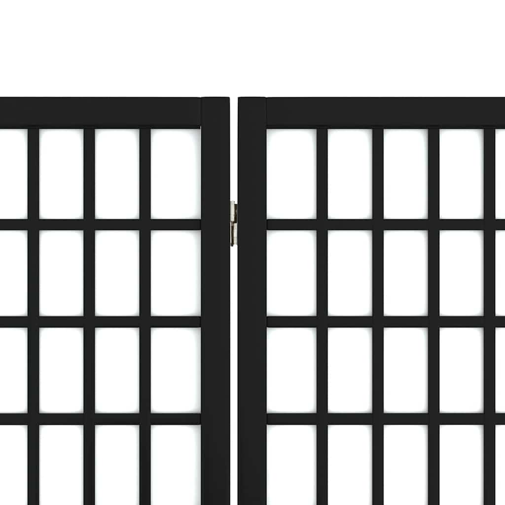 Folding 6-Panel Room Divider Japanese Style 240x170 cm Black