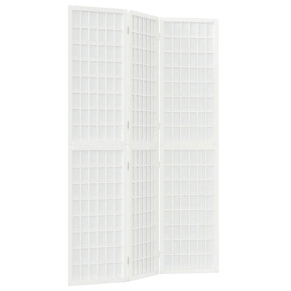 Folding 3-Panel Room Divider Japanese Style 120x170 cm White