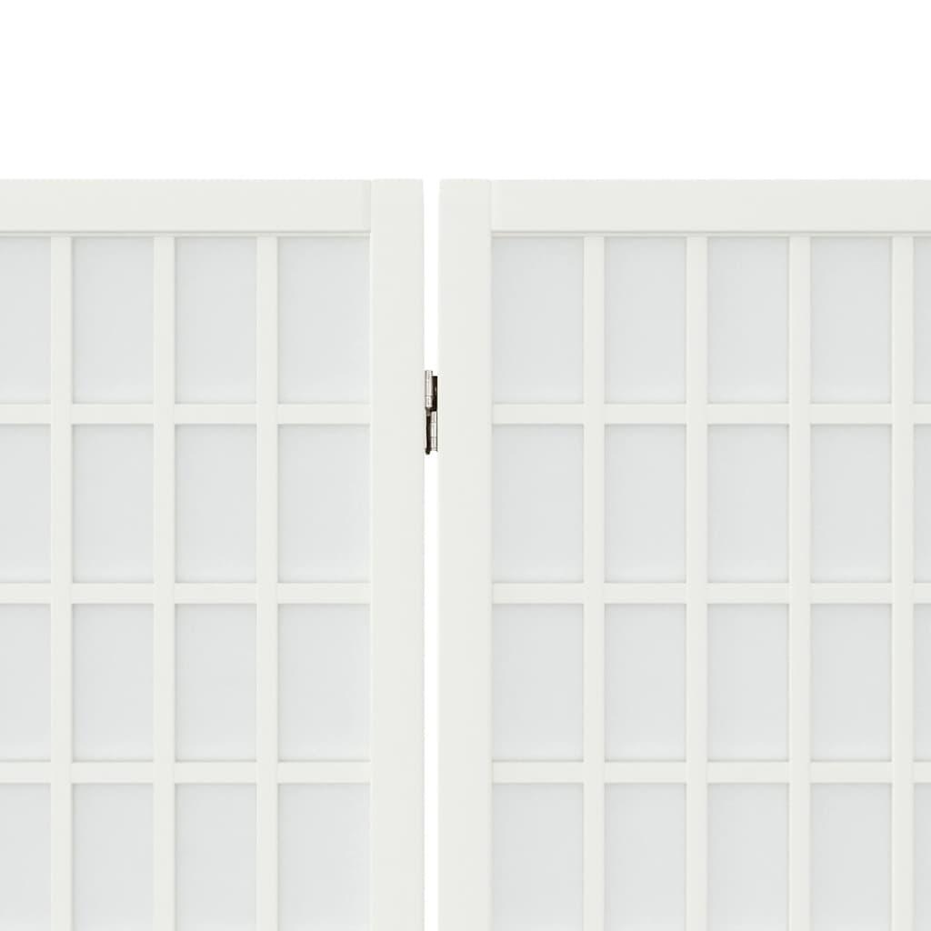 Folding 3-Panel Room Divider Japanese Style 120x170 cm White