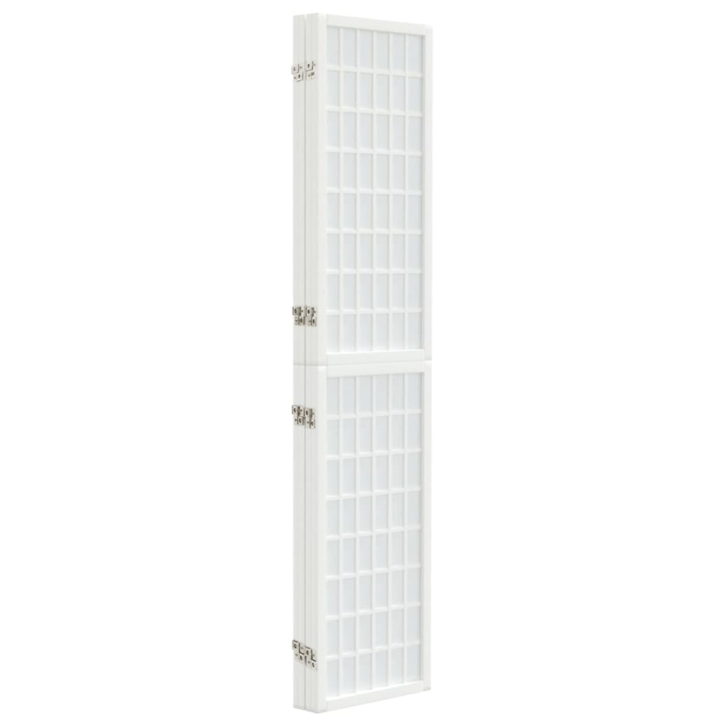 Folding 4-Panel Room Divider Japanese Style 160x170 cm White