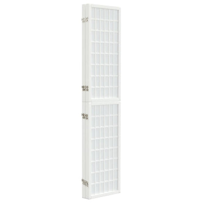 Folding 4-Panel Room Divider Japanese Style 160x170 cm White