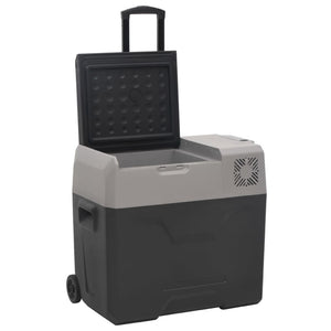 Cool Box with Wheel and Handle Black&Grey 40 L Polypropylene