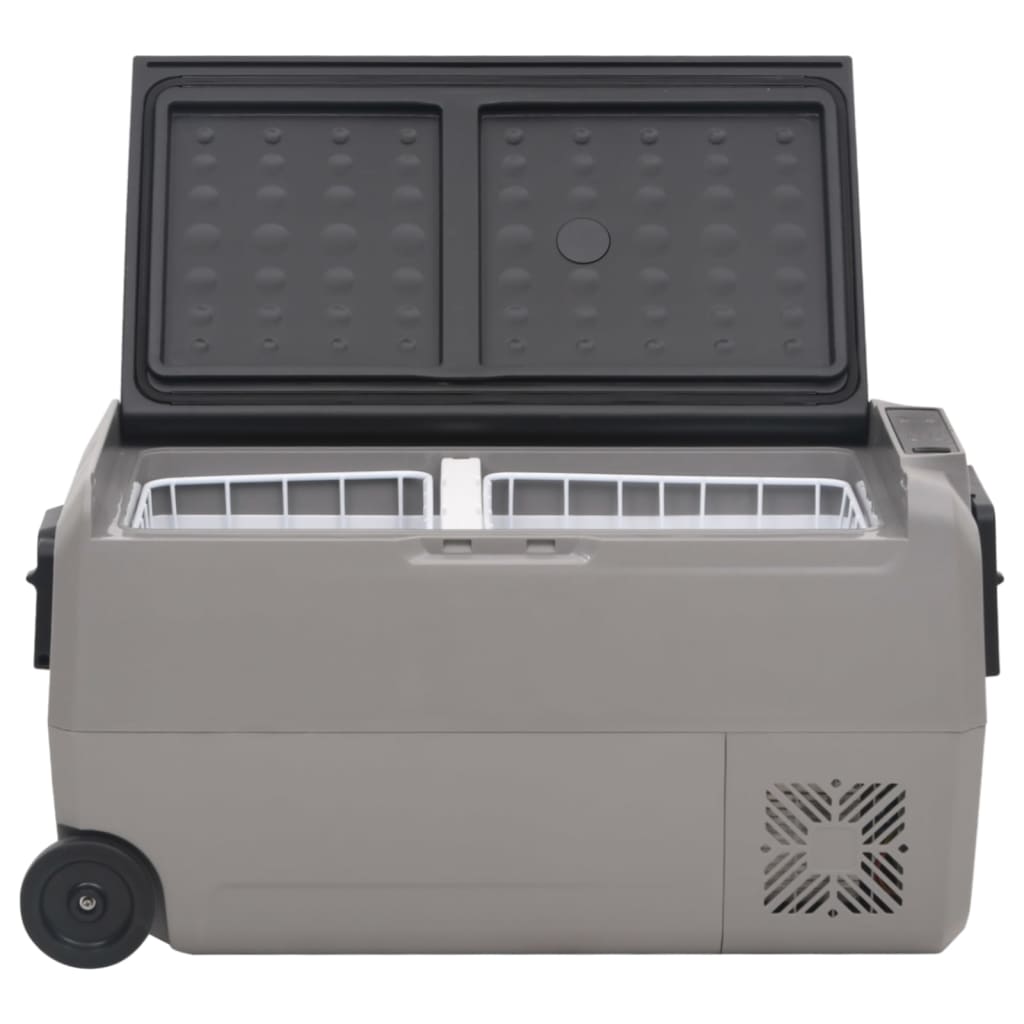 Cool Box with Wheel and Handle Black & Grey 36 L PP & PE